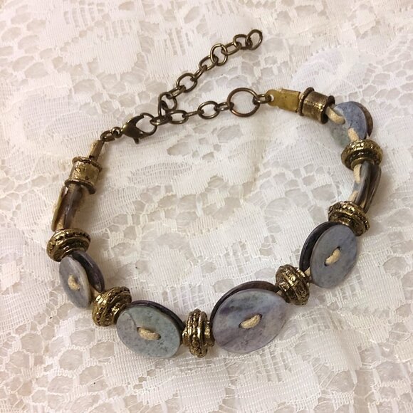 Vintage NEW Handmade Charm & Button Bangle Bracelet Women Jewelry Gifts - Picture 3 of 7